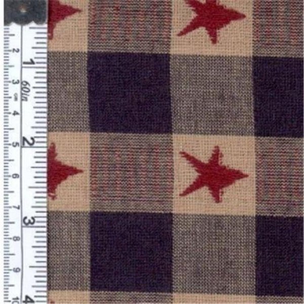 Textile Creations Textile Creations OG-30 Old Glory Jacquard Fabric; Star Check Navy And Wine; 15 yd. OG-30
